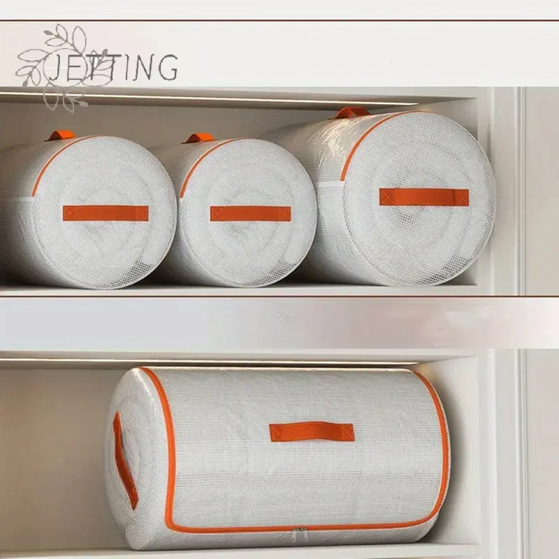 1pc PVC Waterproof Roll-Shaped Quilt Storage Bag Large Capacity Wardrobe Organizer Quilt Clothing Storage Bags Compression Bag
