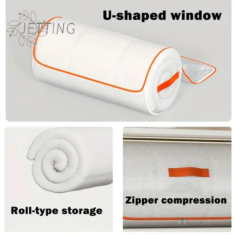1pc PVC Waterproof Roll-Shaped Quilt Storage Bag Large Capacity Wardrobe Organizer Quilt Clothing Storage Bags Compression Bag