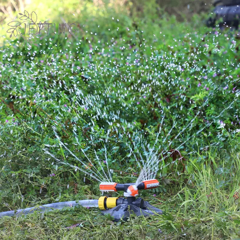 Adjustable 360 Degree 3-arm Rotating Sprinklers Grass Lawn Automatic Watering Nozzles Garden Agriculture Irrigation Device
