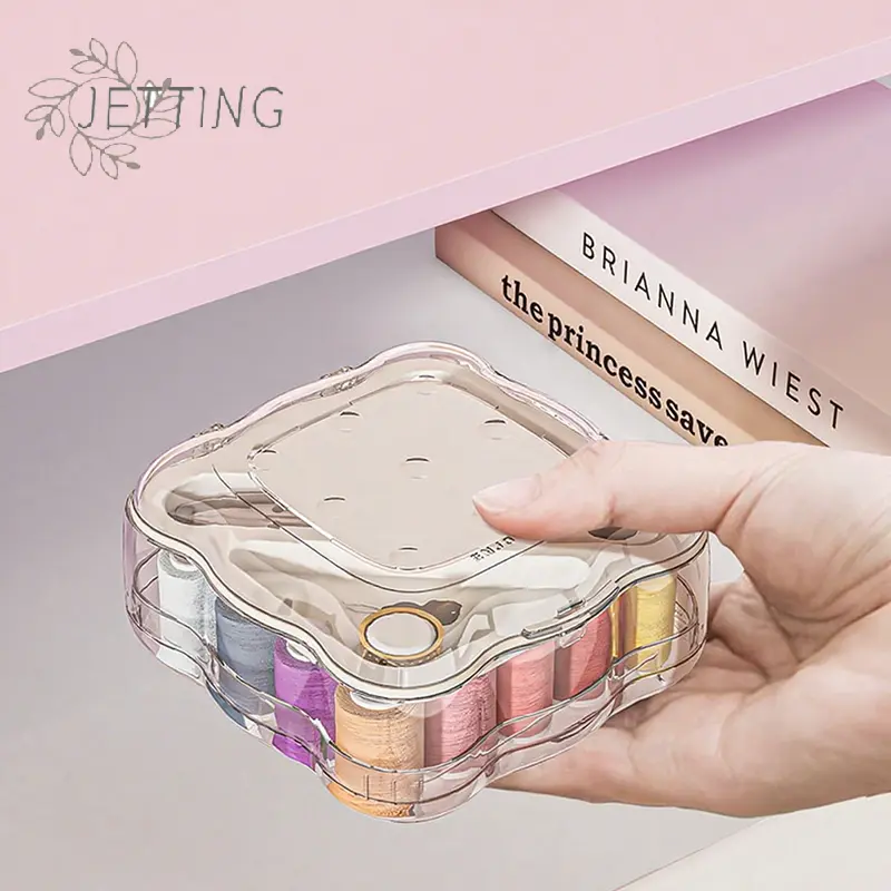 Professional Sewing Box Kit Portable Home Travel Sewing Needlework Box Set DIY Clothing Crafts Scissors Tools Accessories