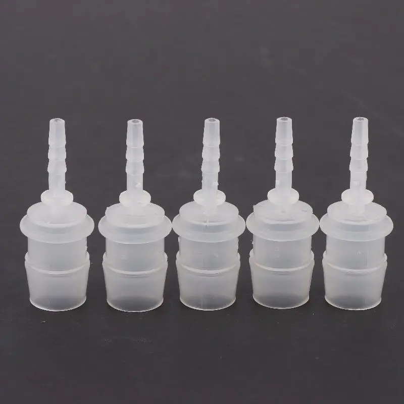 5Pcs Plastic Flexible Hose Two-way Head Connector Reducer Fitting Adapter For Water Pipe Repair Garden Aquarium Laboratory