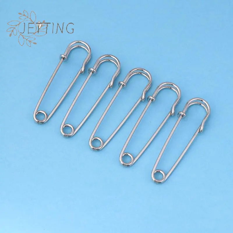 100Pcs Extra-Large Steel Safety Pins Heavy Duty Big Safety Pin Stainless Steel Spring Lock Pins For Clothes Crafts
