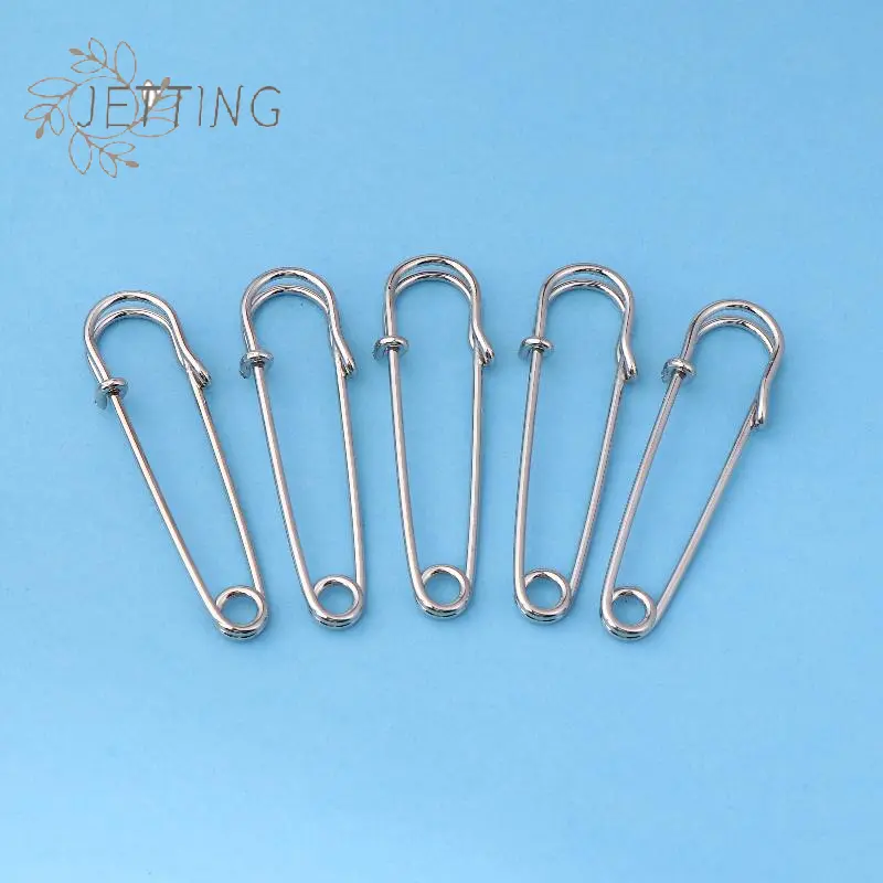 100Pcs Extra-Large Steel Safety Pins Heavy Duty Big Safety Pin Stainless Steel Spring Lock Pins For Clothes Crafts