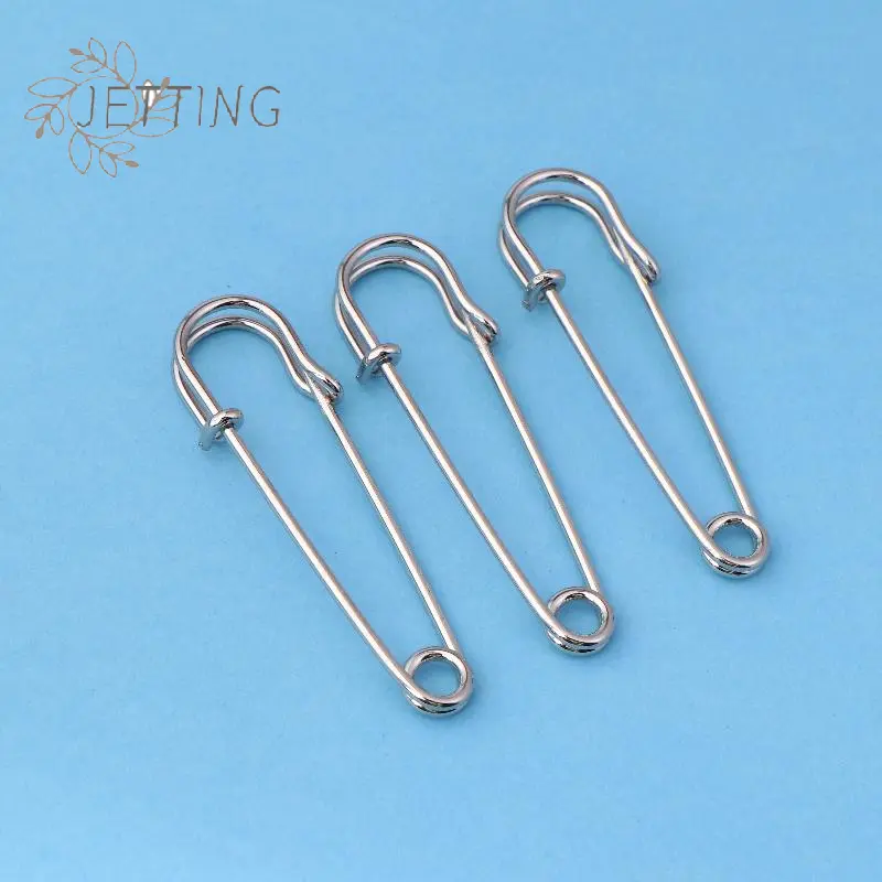 100Pcs Extra-Large Steel Safety Pins Heavy Duty Big Safety Pin Stainless Steel Spring Lock Pins For Clothes Crafts