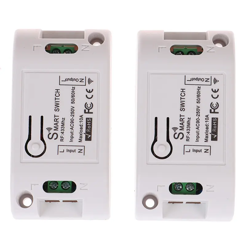 RF 433 AC 220V Receiver Smart Home Wifi Wireless Remote Control Smart Switch Smart Life/Tuya APP Works With Alexa Google