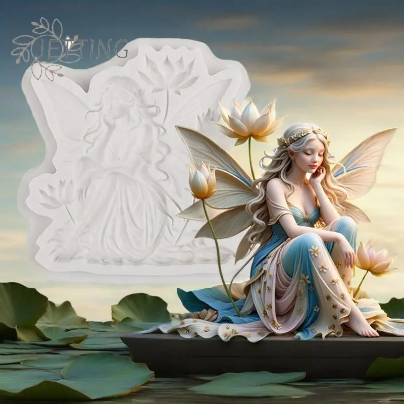 Flower Fairy Silicone Molds Butterfly Fairy Fondant Cake Decorating Tools Cupcake Topper Chocolate Craft Gum Paste Polymer Clay