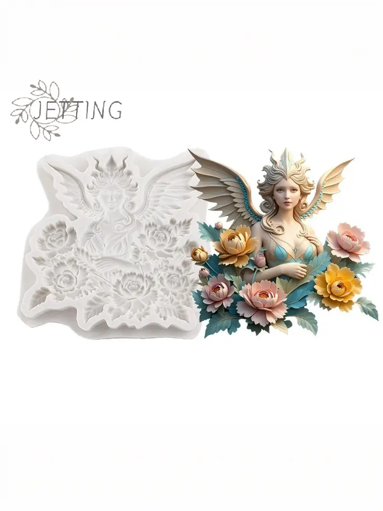 Flower Fairy Silicone Molds Butterfly Fairy Fondant Cake Decorating Tools Cupcake Topper Chocolate Craft Gum Paste Polymer Clay