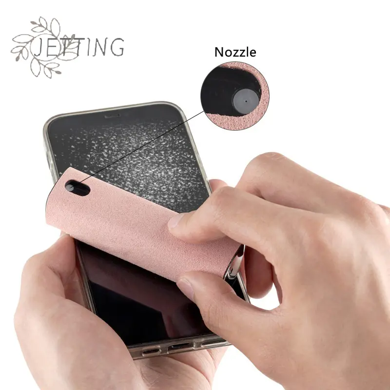 Portable 2 In 1 Phone Screen Cleaner Spray Dispensing Bottle Screen Cleaner Tool Soft Phone PC Clean Polishing Cloth Glass Clean