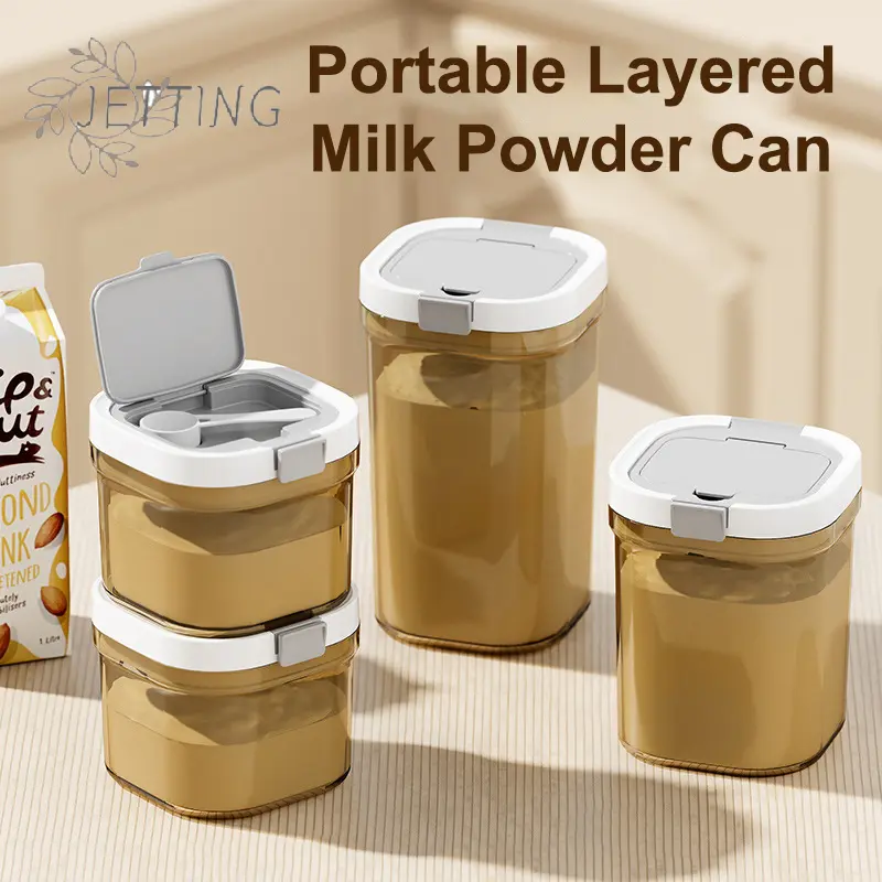 800/1300/1800ml Food Grade Storage Jar Sealed Can Tank Container Powder Empty Packing Bottle Storage Clear Large Capacity Box