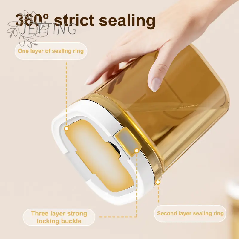 800/1300/1800ml Food Grade Storage Jar Sealed Can Tank Container Powder Empty Packing Bottle Storage Clear Large Capacity Box