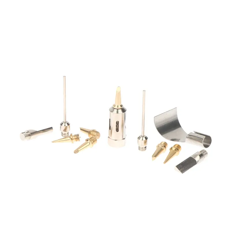 5/6pcs Butane Gas Soldering Iron Kit Welding Kit Torch Pen Tool Copper+Iron Gas Welding Kit Gas Soldering Iron Head