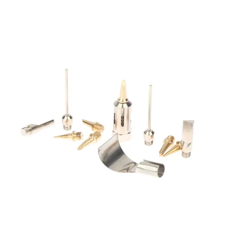 5/6pcs Butane Gas Soldering Iron Kit Welding Kit Torch Pen Tool Copper+Iron Gas Welding Kit Gas Soldering Iron Head