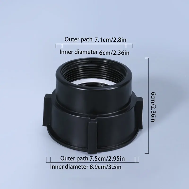 1PC IBC Tank Adapter 75mm To 60mm Coarse Thread Fittings Garden Water Tank Connector