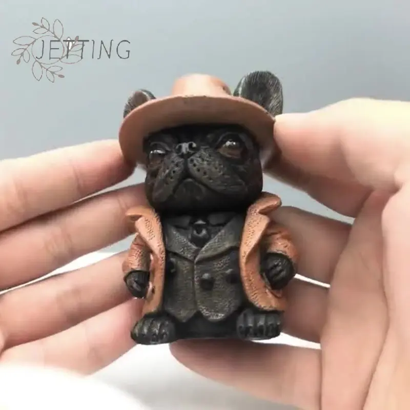 Handmade French Bulldog Statue Garden Decor Resin Crafts Dog Lover Gift Sculpture Patio Lawn Courtyard Home Decoration