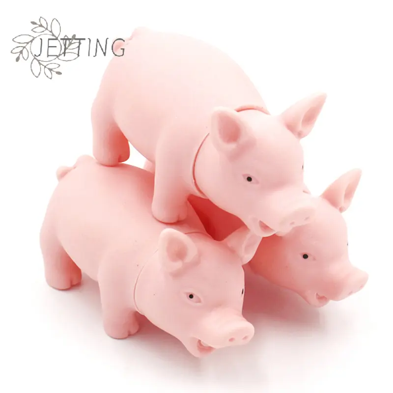 1Pc Simulate Interactive Simulation Model Pig Dog Cat Rubber Pig Toy Accessories Pet Toy