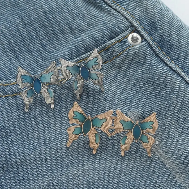 1PC Bowknot Button Adjuster For Pants And Skirts Waist Tightener Adjustable Waist Buckle For Jeans No Sewing Required