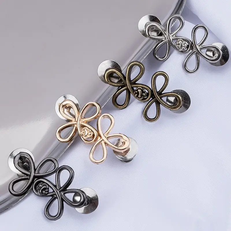 1PC Bowknot Button Adjuster For Pants And Skirts Waist Tightener Adjustable Waist Buckle For Jeans No Sewing Required