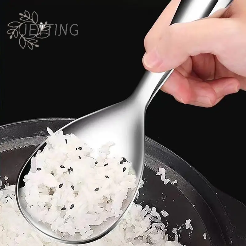 304 Stainless Steel Rice Spoon Anti Scalding Large Capacity Thicken Cooker Scoop Multi-purpose Tableware Buffet Serving Spoons