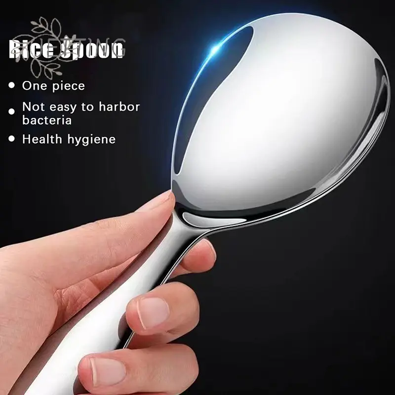 304 Stainless Steel Rice Spoon Anti Scalding Large Capacity Thicken Cooker Scoop Multi-purpose Tableware Buffet Serving Spoons