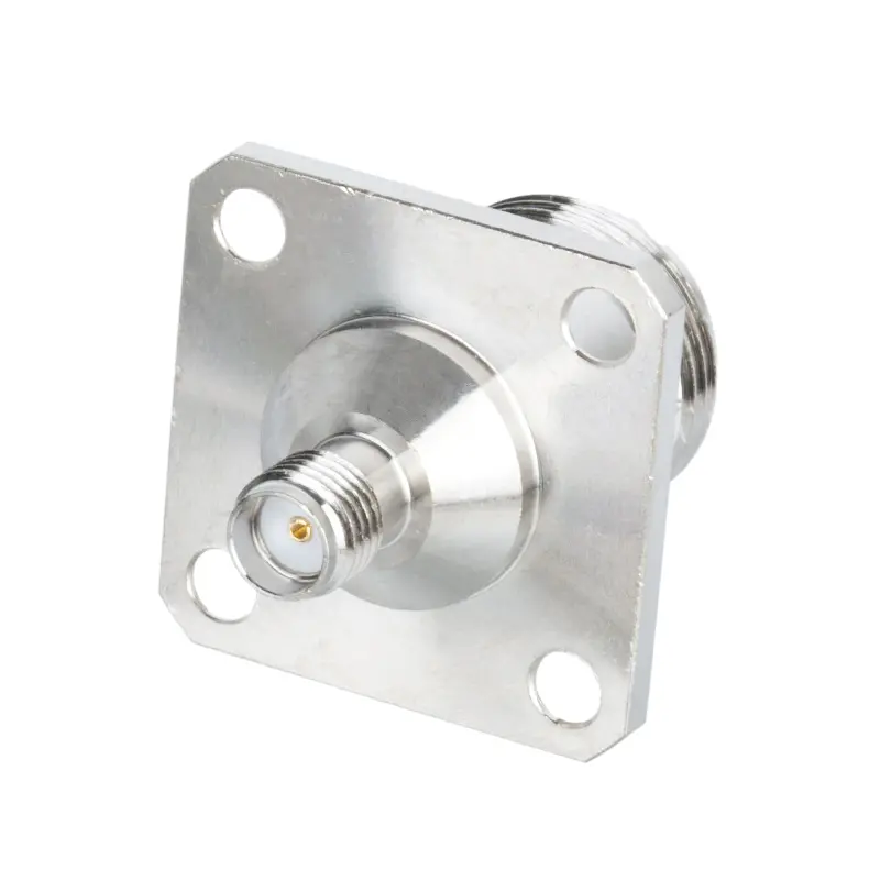 1Pcs N Type Female To SMA Female Water Proof Flange Connector SMA To N Female O-ring Washer