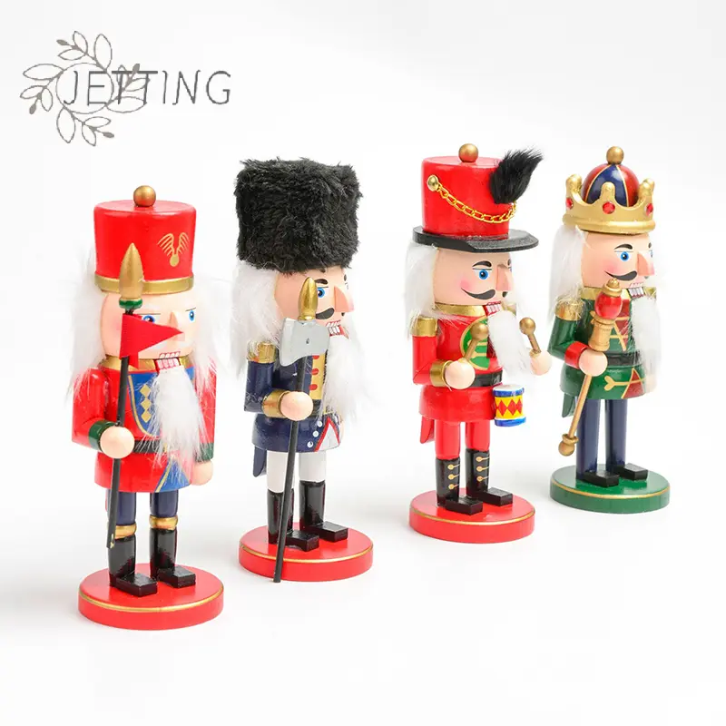 Wooden Christmas Nutcracker Soldier,Traditional Painted Nutcracker Figures,Festive Collectible Christmas Party For Home