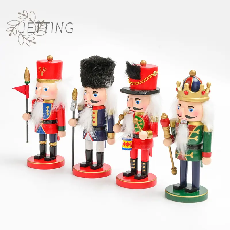 Wooden Christmas Nutcracker Soldier,Traditional Painted Nutcracker Figures,Festive Collectible Christmas Party For Home