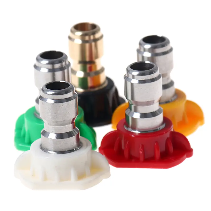 5pcs High Pressure Washer Spray Nozzle Quick Nozzle Tips 1/4 Quick Connect Tools