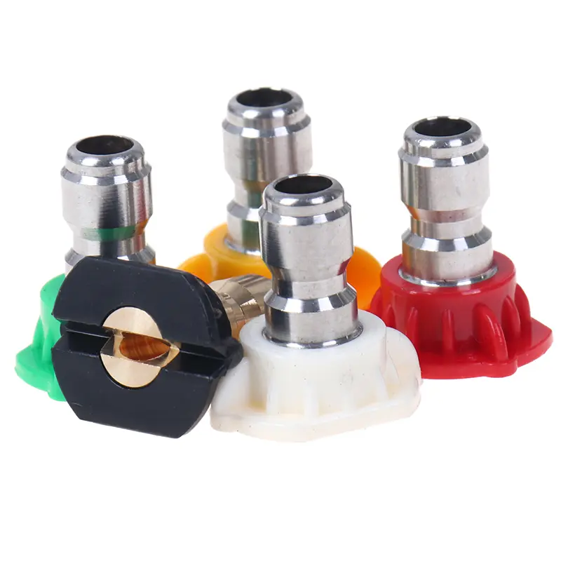 5pcs High Pressure Washer Spray Nozzle Quick Nozzle Tips 1/4 Quick Connect Tools