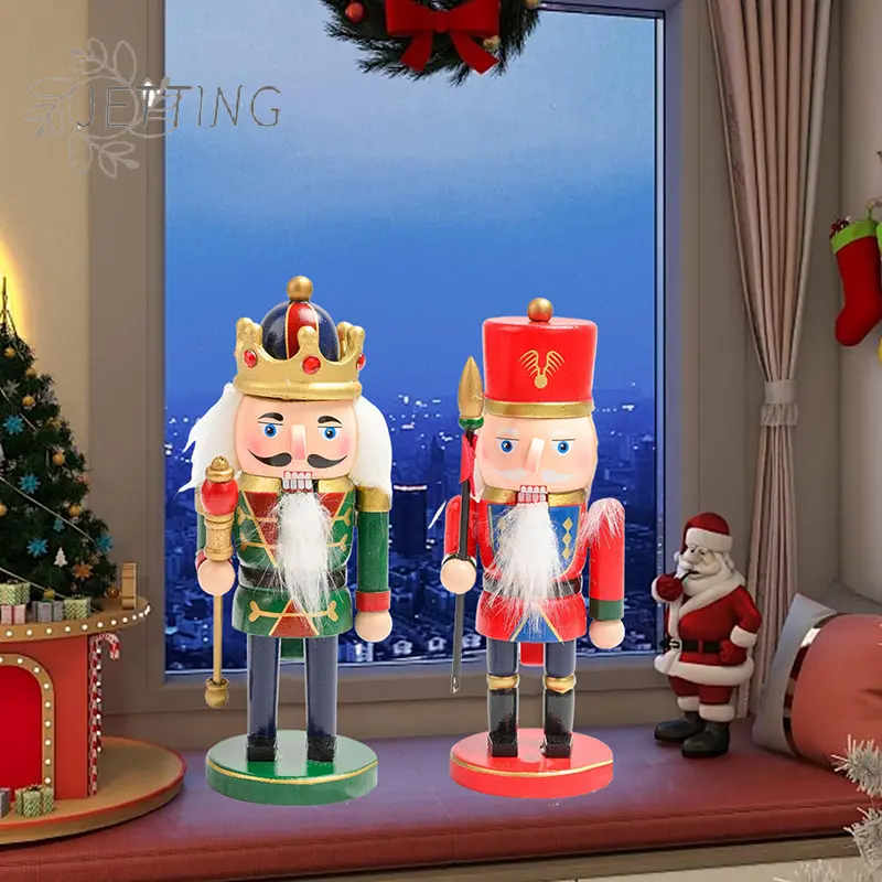 Wooden Christmas Nutcracker Soldier,Traditional Painted Nutcracker Figures,Festive Collectible Christmas Party For Home