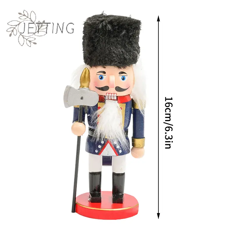 Wooden Christmas Nutcracker Soldier,Traditional Painted Nutcracker Figures,Festive Collectible Christmas Party For Home