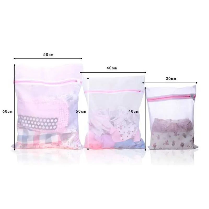 3Size Mesh Laundry Bag Laundry Wash Bags Coarse Net Laundry Basket Laundry Bags For Washing Machines Mesh Bra Bag