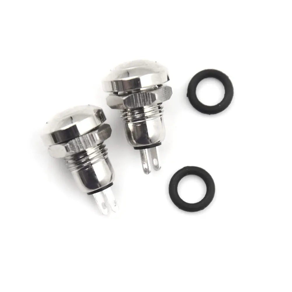 2pcs 8mm Mini Micro 2Pin Metal Waterproof Momentary Push Button Switch