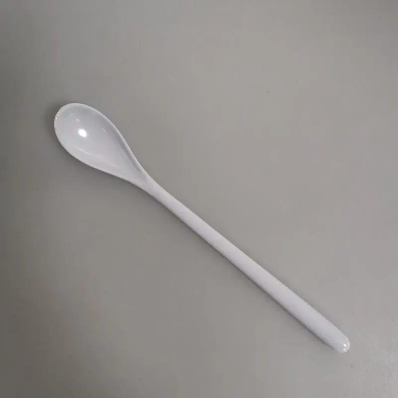 Candy Color Plastic Long Handle Dessert Spoons Dinner Tea Spoon Tableware Flatware Stirring Coffee Kitchen Scoops Soup
