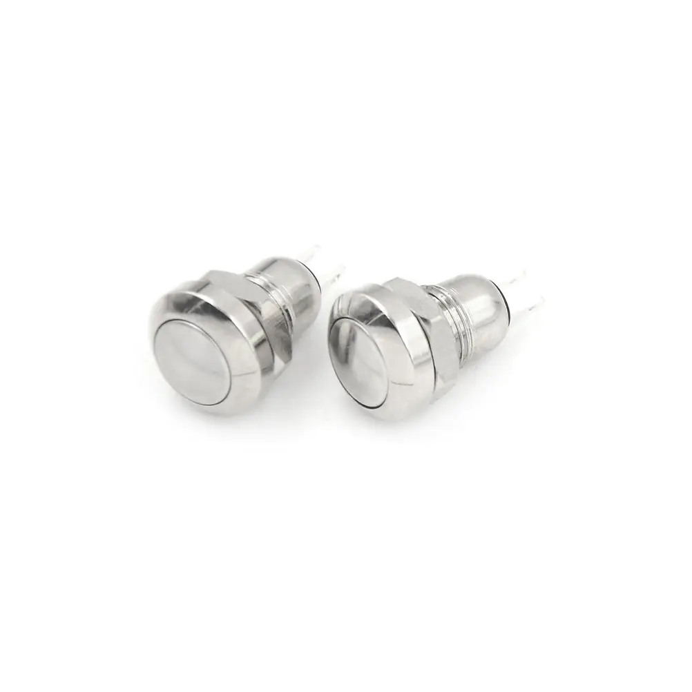 2pcs 8mm Mini Micro 2Pin Metal Waterproof Momentary Push Button Switch