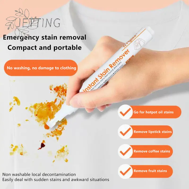 1 Pcs No-wash Portable Stain Remover Pen Portable Travel Friendly Works On Food And Drink Stains Multipurpose Bleach Pen
