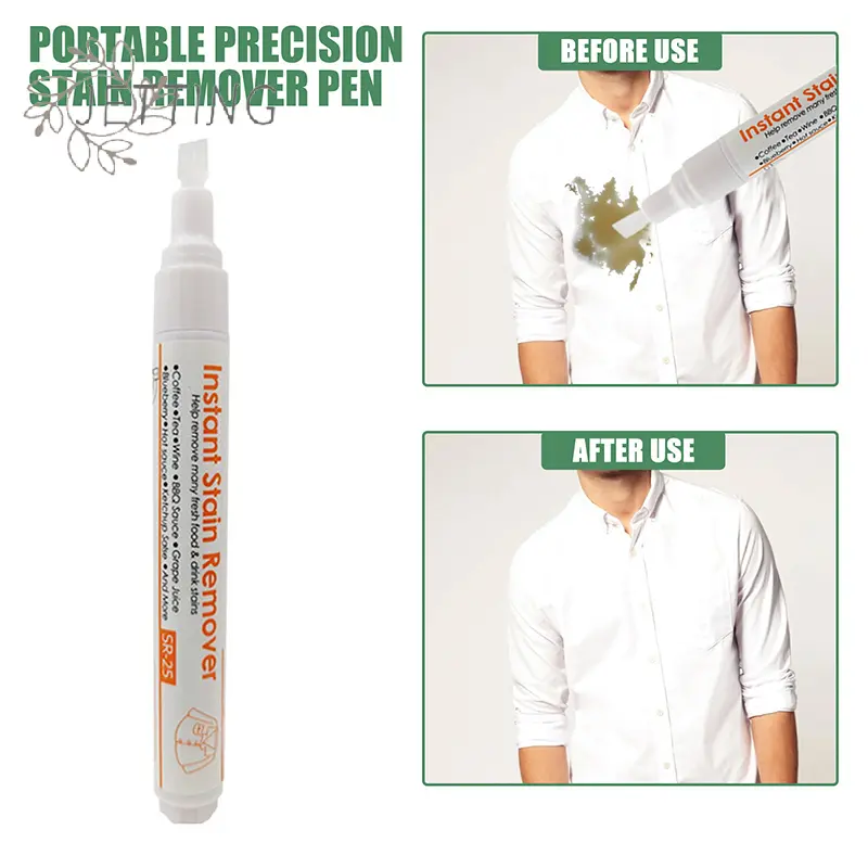 1 Pcs No-wash Portable Stain Remover Pen Portable Travel Friendly Works On Food And Drink Stains Multipurpose Bleach Pen