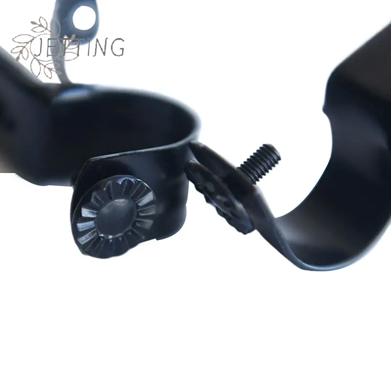 Iron Curtain Pole Bracket Single Pole Double Pole Base Roman Pole Top Mounted Bracket Non Perforated Curtain Accessories