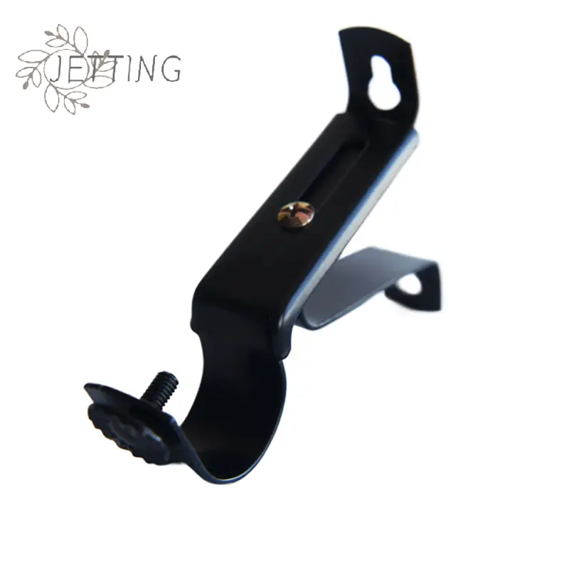 Iron Curtain Pole Bracket Single Pole Double Pole Base Roman Pole Top Mounted Bracket Non Perforated Curtain Accessories