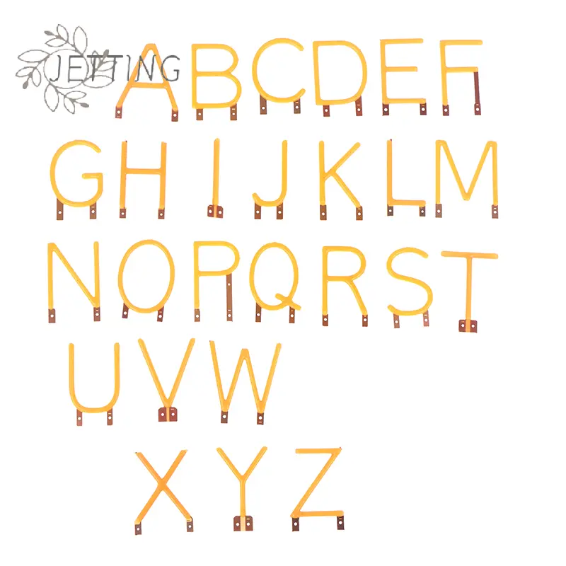 English Letter Filament COB LED Filament DC3V Candle Edison Yellow Diodes Party Decoration Light Accessories DIY