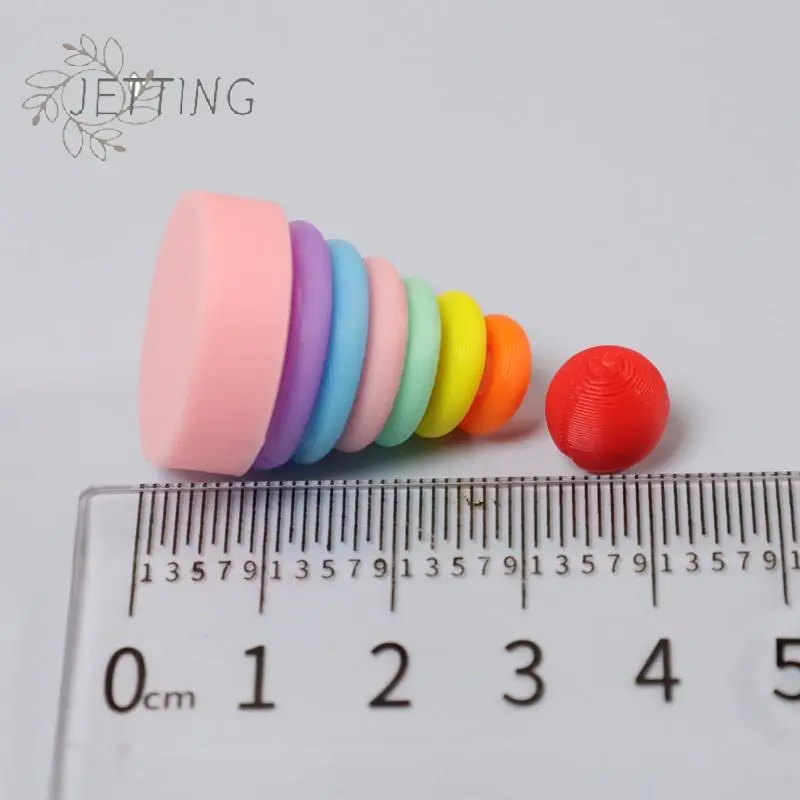 1 Set Micro Scene Decoration Miniature Dollhouse Small Wooden Bucket Assembling Blocks Model For Doll Accessories