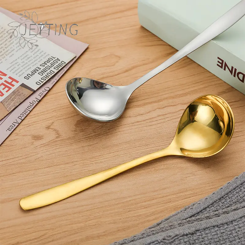 Ladle Stainless Steel Household Tableware Household Spoon Feel Comfortable Long Handle Small Spoon