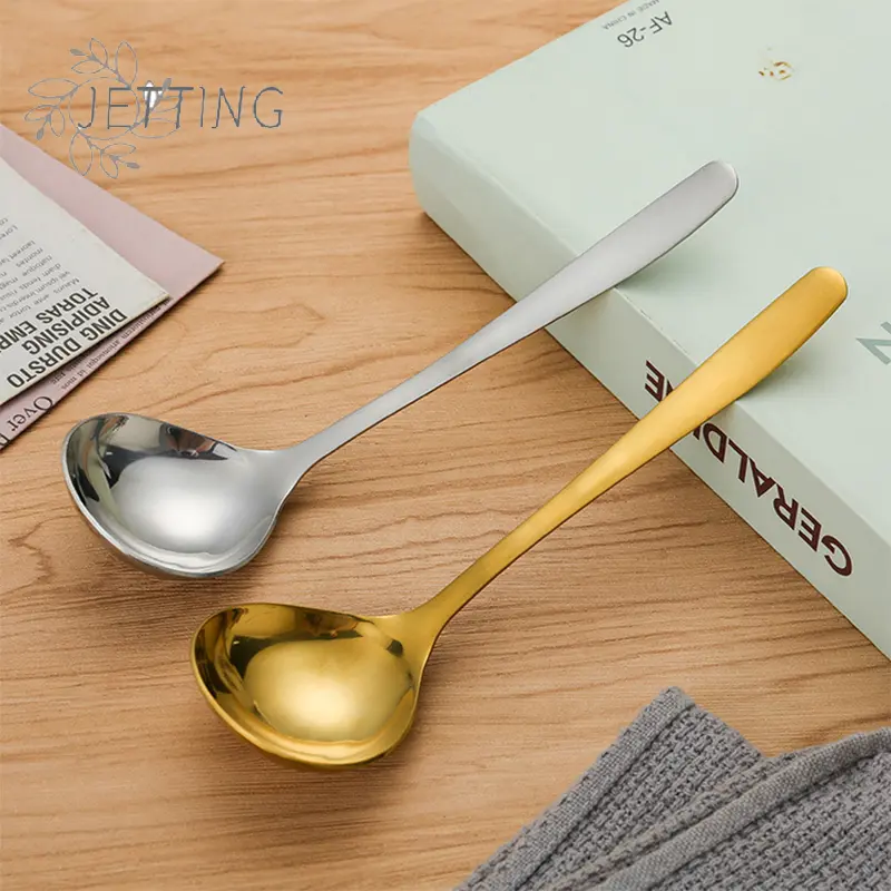 Ladle Stainless Steel Household Tableware Household Spoon Feel Comfortable Long Handle Small Spoon