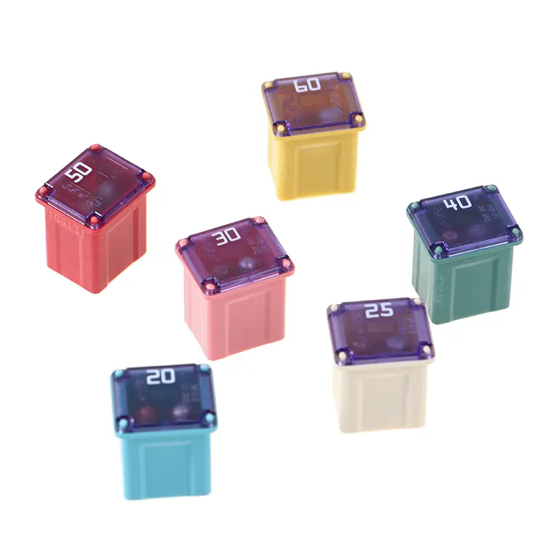 1Pc Square Fuse 20A 25A 30A 40A 50A PEC Automotive Car Fuse Tube Waterproof Fuse Box For Nissan Honda Toyota,socket Optional