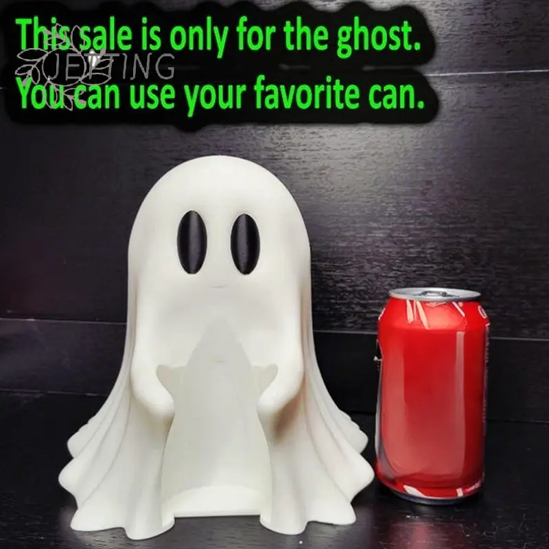 Cute Ghost Drink Holder Halloween Ghost Can Holder For Coke Soda Cans Desktop Ornament For Indoor Home Decor Swap Cans Anytime