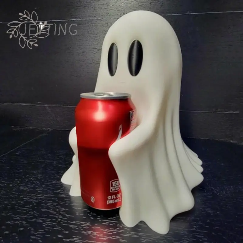 Cute Ghost Drink Holder Halloween Ghost Can Holder For Coke Soda Cans Desktop Ornament For Indoor Home Decor Swap Cans Anytime
