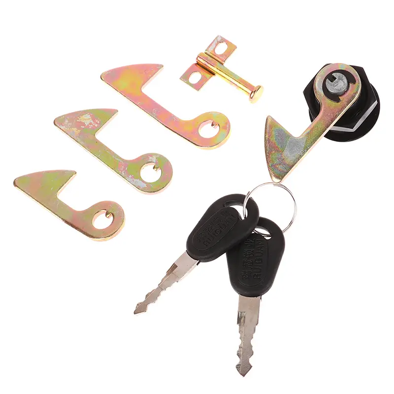 1Set (1 Lock+2 Keys+4 Metal hook) Electric Car Scooter Tail Box Lock Trunk Lock Accessories Motorcycle Rear Locks
