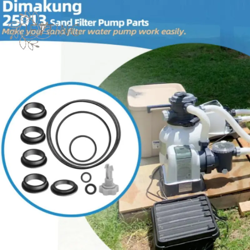 AppliaFit O-Ring Kit Compatible With Intex 25013 For Intex Sand Filter Pumps, Includes Air Release Valves - 1-Pack (12 Pieces)