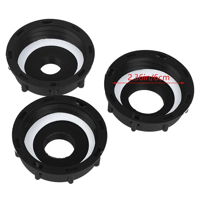 1pc Durable IBC Tank Fittings S60X6 Coarse Threaded Cap 60mm Female Thread To 1/2 ", 3/4", 1 " Water Tap Adapter Connector
