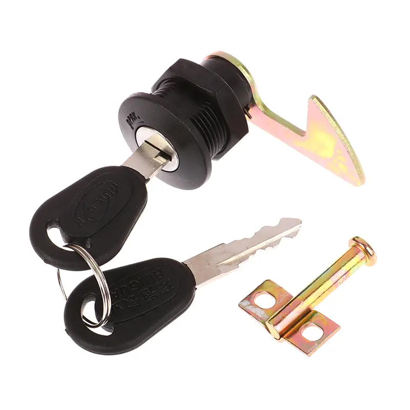 1Set (1 Lock+2 Keys+4 Metal hook) Electric Car Scooter Tail Box Lock Trunk Lock Accessories Motorcycle Rear Locks