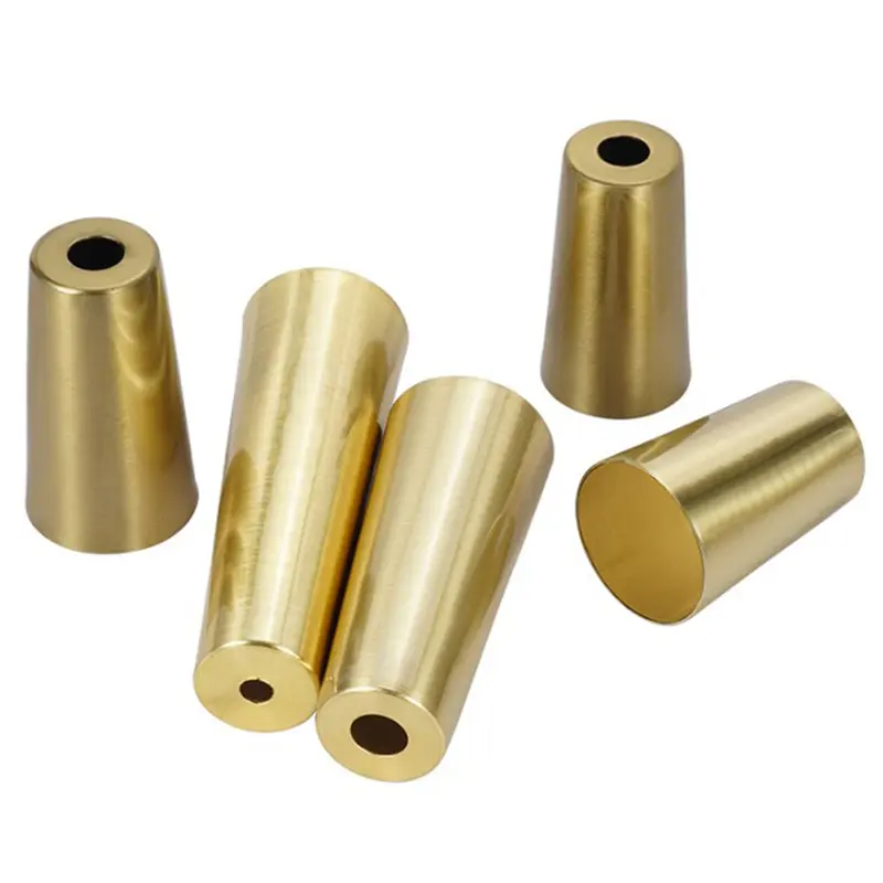 Furniture Iron Foot Cover Copper Tip Brushed Brass Table Chair Cylinder/Conical Cap Protector Bottom Safety Mat Bottom Safe Pad